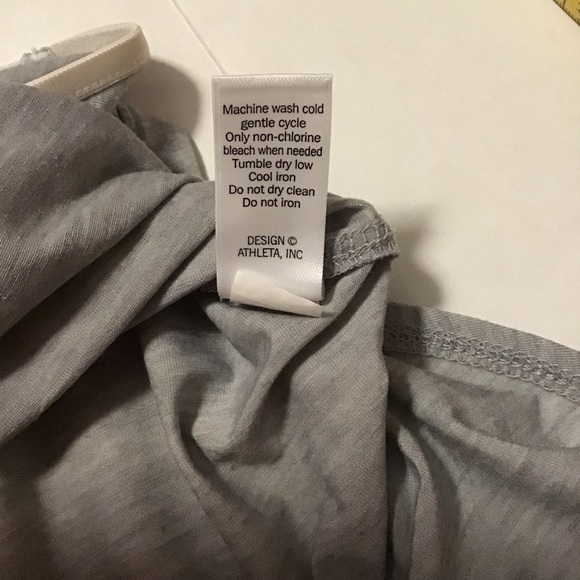 Athleta Essence satin mesh yoga women’s tank gray - Picture 7 of 7